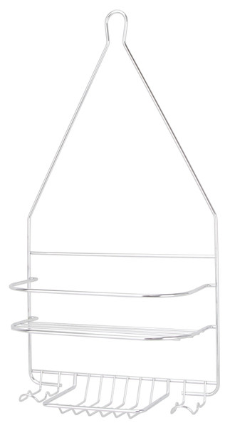 Simple Spaces SS-SC-25-CH-3L Shower Caddy, 2-Shelf, Steel, 10 in OAW, 19 in OAH, 4-1/4 in OAD, 10 lb [SKU: ORG0385872]
