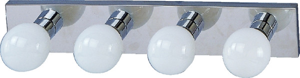 Boston Harbor Vanity Bar Fixture, 100 W, 4-Lamp, G Lamp, Steel Fixture, Polished Chrome Fixture [SKU: ORG5981428]