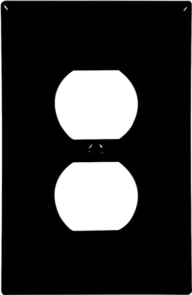 Eaton Wiring Devices PJ8BK Duplex and Single Receptacle Wallplate, 4-7/8 in L, 3-1/8 in W, 1 -Gang, Polycarbonate [SKU: ORG4897476]