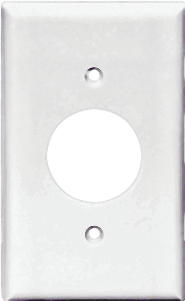 Eaton Wiring Devices PJ7W Wallplate, 4-1/2 in L, 2-3/4 in W, 1 -Gang, Polycarbonate, White, High-Gloss [SKU: ORG6812598]
