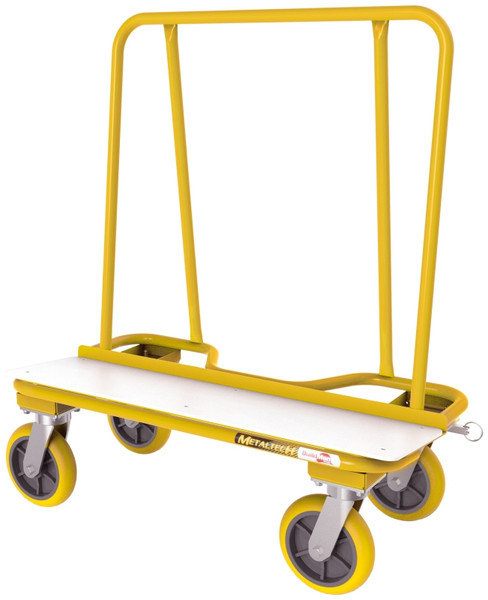 METALTECH 2000 Series I-BMD2131YGR Drywall Cart, 3000 lb, 13 Gauge, Steel, 38 in OAL, 20 in OAW, Yellow [SKU: ORG1636414]