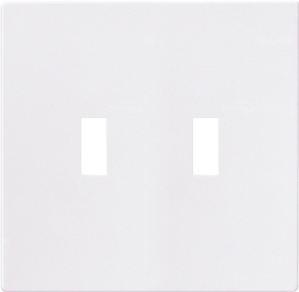 Eaton Wiring Devices PJS2W Wallplate, 4-7/8 in L, 4.94 in W, 2 -Gang, Polycarbonate, White, High-Gloss [SKU: ORG5727284]