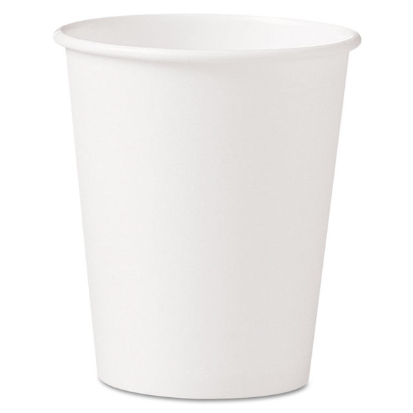 Single-Sided Poly Paper Hot Cups, 10 oz, White, 50 Sleeve, 20 Sleeves/Carton [SKU: SCC370W]