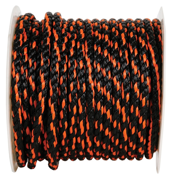 Koch 5031645 Rope, 1/2 in Dia, 200 ft L, 1/2 in, 420 lb Working Load, Polypropylene, Black/Orange [SKU: ORG7448798]