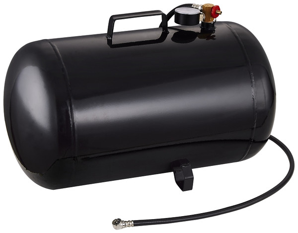 ProSource AT10 Air Tank, 10 gal Tank, 1/4 in Inlet, 5/16 in Outlet, 85 to 125 psi Pressure, Steel, 2 mm Gauge [SKU: ORG3019726]
