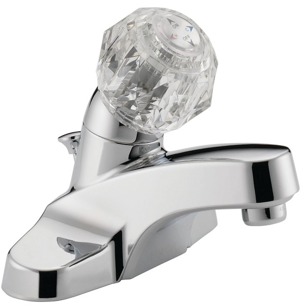 Peerless P188621LF Bathroom Faucet, 1.2 gpm, 1-Faucet Handle, Brass, Chrome Plated, Knob Handle, Standard Spout [SKU: ORG3025632]