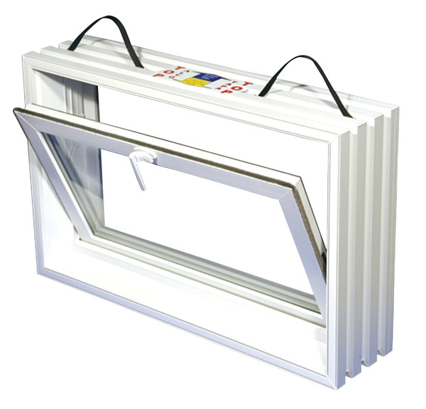 Duo-Corp 3216HOPF8 Hopper Basement Window, Glass Glass/Screen, Vinyl Frame [SKU: ORG9409863]