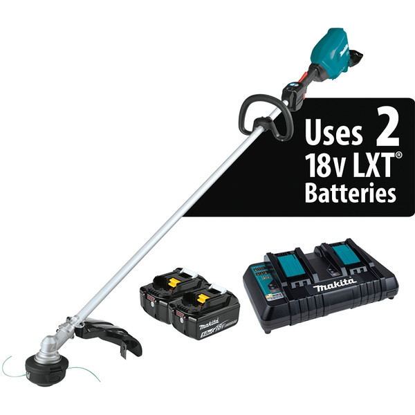 Makita XRU18PT Brushless String Trimmer Kit, 5 Ah, 18 V Battery, Lithium-Ion Battery, 3-Speed, 0.08 in Dia Line [SKU: ORG7416373]
