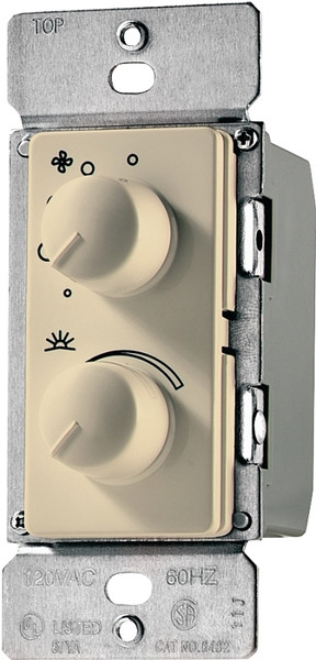 Eaton Wiring Devices RDC15-V-K Fan/Light Control, 1-Pole, 1.5 A, 120 V, Ivory [SKU: ORG4577508]