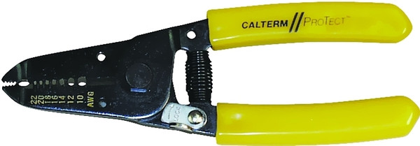 CALTERM 66212 Wire Stripper, 10 to 22 AWG Wire, 10 to 22 AWG Solid, 12 to 24 AWG Stranded Stripping, Cushion Grip Handle [SKU: ORG7262207]