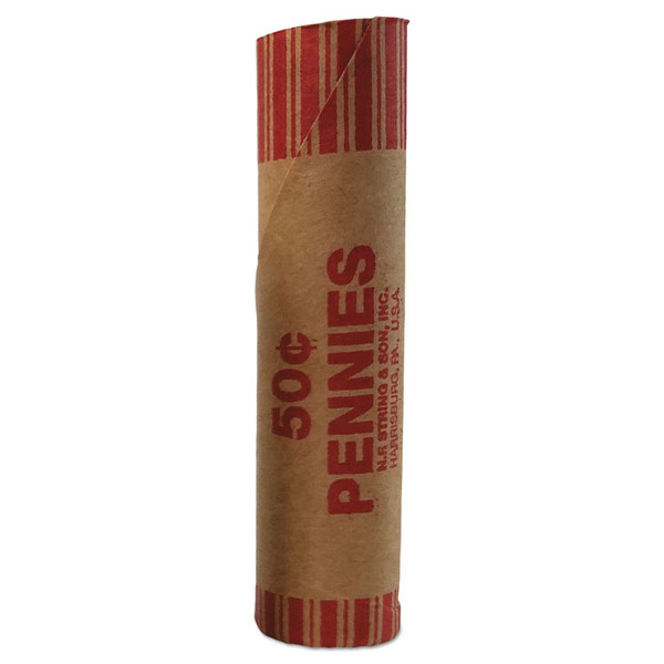 Preformed Tubular Coin Wrappers, Pennies, $.50, 1000 Wrappers/Carton [SKU: PMC65029]