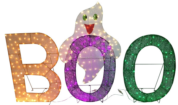 PRELIT 3D GHOST W/BOO 60IN [SKU: ORG4075388]