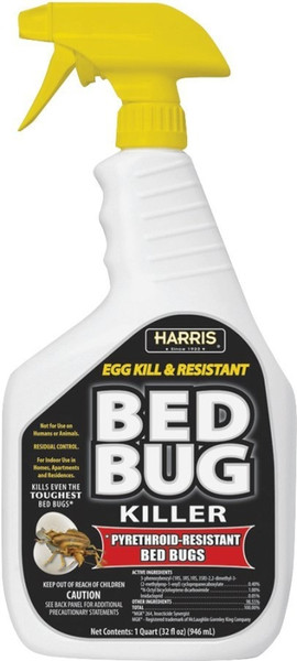 HARRIS BLKBB-32 Bed Bug Killer, Liquid, Spray Application, 32 oz [SKU: ORG0841312]
