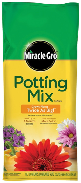 Miracle-Gro 75652300 Potting Mix, 2 cu-ft Bag [SKU: ORG3265113]