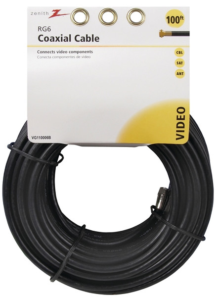 Zenith VG110006B RG6 Coaxial Cable, F-Type, F-Type [SKU: ORG6318687]