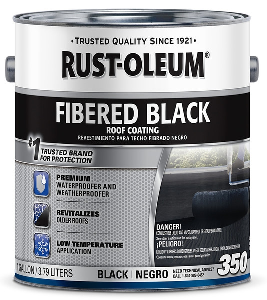 RUST-OLEUM 350 Series 301909 Roof Coating, Black, 0.9 gal, Liquid [SKU: ORG7447766]