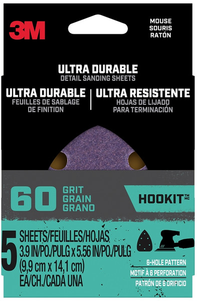 3M COLORmaxx 27381 Polishing Pad, 3 in L, 3 in W, Medium, 60 Grit, Aluminum Oxide Abrasive, Cloth Backing [SKU: ORG7375967]