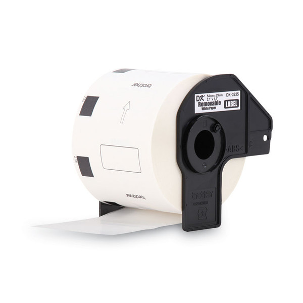 Die-Cut Removable Paper Labels, 1.1" x 2.1", White, 800 Labels/Roll [SKU: BRTDK3235]