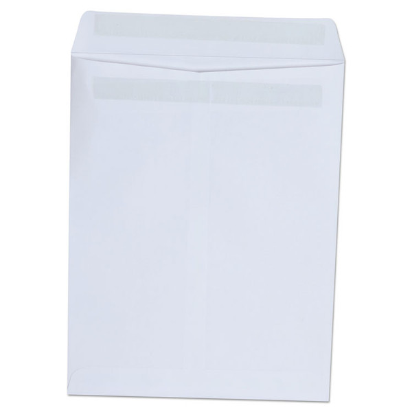 Self-Stick Open End Catalog Envelope, #10 1/2, Square Flap, Self-Adhesive Closure, 9 x 12, White, 100/Box [SKU: UNV42101]