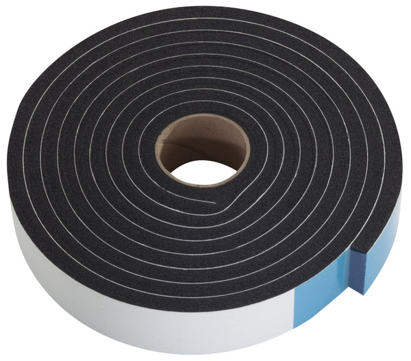 M-D 43155 Weatherstrip Tape, 1 in W, 1/4 in Thick, 10 ft L, Sponge Rubber, Black [SKU: ORG1274711]