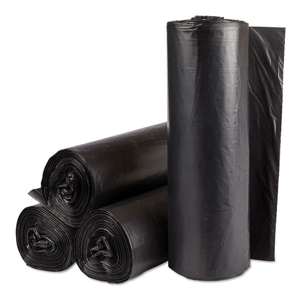 Institutional Low-Density Can Liners, 30 gal, 0.58 mil, 30" x 36", Black, 25 Bags/Roll, 10 Rolls/Carton [SKU: IBSSL3036HVK]