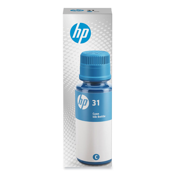 HP 31, (1VU26AN) High-Yield Cyan Original Ink Bottle [SKU: HEW1VU26AN]