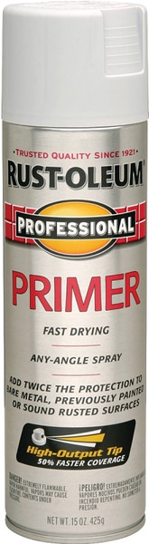 RUST-OLEUM PROFESSIONAL 7582838 Primer Spray, Gray, Flat, 15 oz [SKU: ORG6786446]