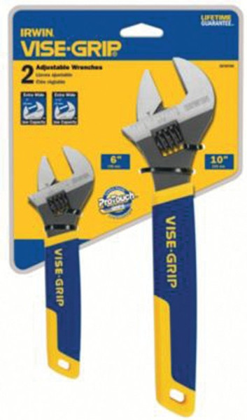IRWIN 2078700 Adjustable Wrench Set, ProTouch Grip Handle [SKU: ORG0285684]
