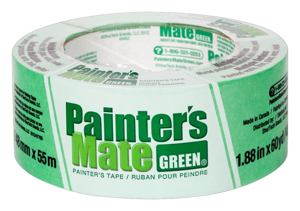 Painter's Mate 667016 Painter's Tape, 60 yd L, 1.88 in W, Green [SKU: ORG2476604]