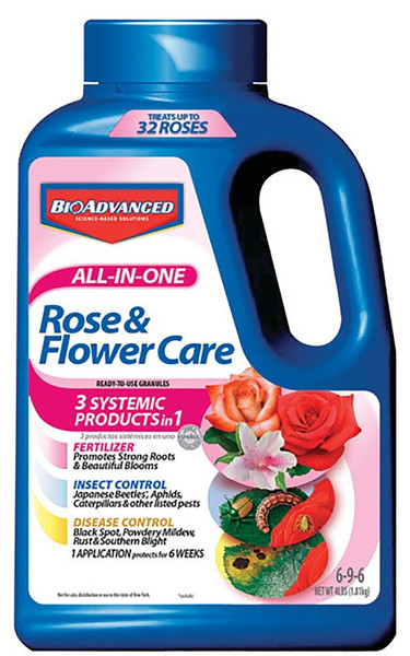 BioAdvanced 701110A Rose and Flower Fertilizer, 4 lb, Granular, 6-9-6 N-P-K Ratio [SKU: ORG2859882]