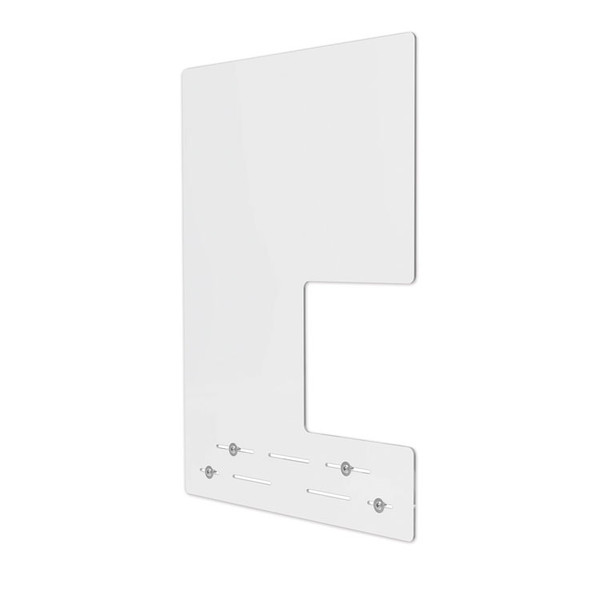 Mounting Safety Barrier with Side Pass Thru, 23.75" x 31.75", Polycarbonate, Clear, 2/Carton [SKU: DEFPBCMPC2331S]