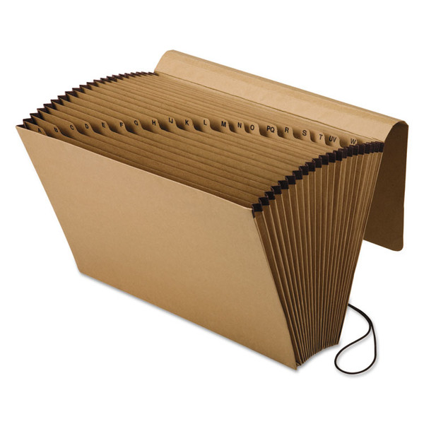 Kraft Indexed Expanding File, 21 Sections, Elastic Cord Closure, 1/21-Cut Tabs, Legal Size, Brown [SKU: PFXK19AOX]