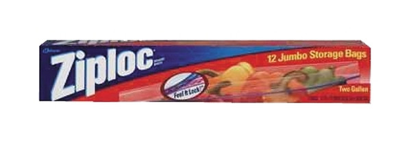 Ziploc 01143 Storage Bag, 2 gal Capacity, Plastic [SKU: ORG6048474]