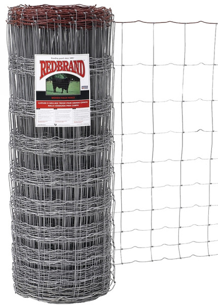 Red Brand 70048 Field Fence, 330 ft L, 47 in H, 12-1/2 Gauge, Steel, Galvanized [SKU: ORG6385280]