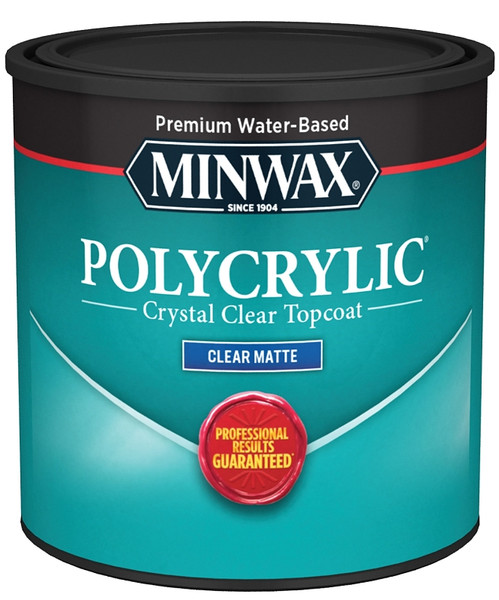 Minwax Polycrylic 222224444 Protective Finish, Matte, Liquid, 0.5 pt [SKU: ORG7965171]