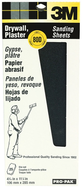 3M 99433 Sanding Sheet, 11-1/4 in L, 4-3/16 in W, 80 Grit, Medium, Aluminum Oxide Abrasive [SKU: ORG6086656]