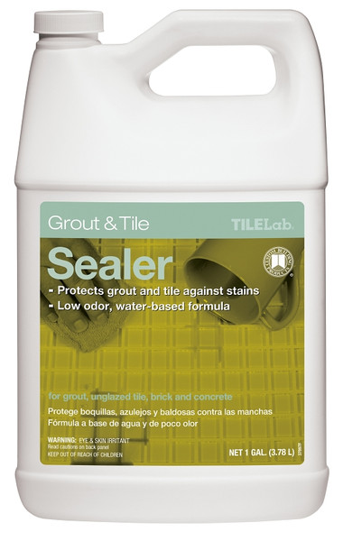 CUSTOM TileLab TLPSRA1-2 Grout and Tile Sealer, Liquid, Clear, 1 gal, Bottle [SKU: ORG4465258]