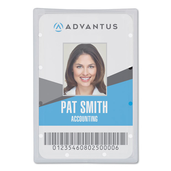 Clear ID Card Holder, Horizontal, Clear 2.31" x 3.69" Holder, 2.13" x 3.38" Insert, 25/Pack [SKU: AVT97100]