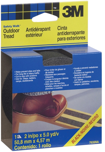 3M Safety-Walk 7635NA Tread, 15 ft L, 2 in W, Black [SKU: ORG6995682]