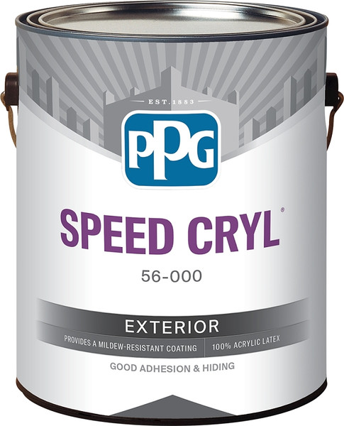 PPG SPEED CRYL 56-410XI 56-410XI-1G Exterior Paint, Satin, 1 gal [SKU: ORG5038765]