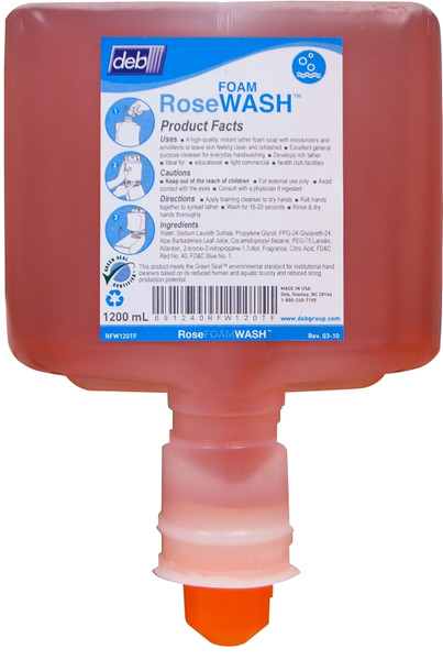 NORTH AMERICAN PAPER RFW120TF Hand Soap, Liquid, Pink, Fragrant, 1200 mL Cartridge [SKU: ORG9268293]