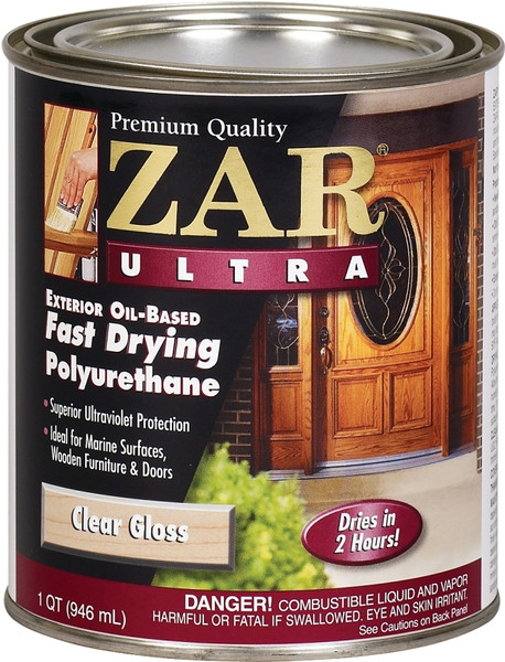 ZAR 34012 Exterior Polyurethane, Gloss, Liquid, Amber, 1 qt, Can [SKU: ORG8731861]