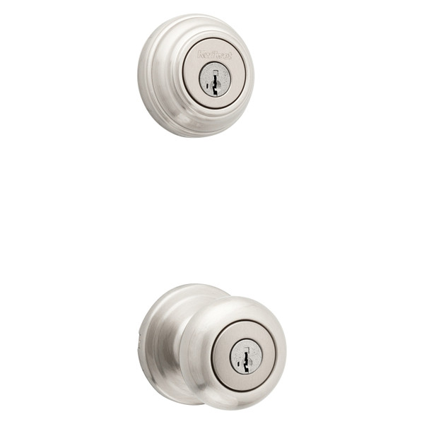 Kwikset Signature Series 991J15SMTCP Knob Lockset, 2 Grade, Keyed Key, Satin Nickel, 2-3/8 x 2-3/4 in Backset, K4 Keyway [SKU: ORG4951844]