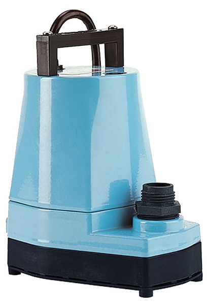 Little Giant 505005 Submersible Utility Pump, 115 V, 0.166 hp, 1 in Outlet, 26.3 ft Max Head, 1200 gph, Nylon Impeller [SKU: ORG9618448]