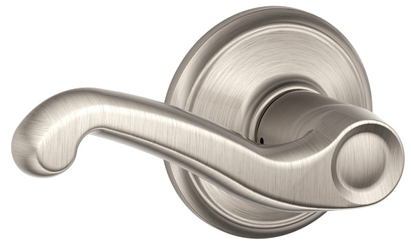 Schlage Flair Series F10VFLA619 Passage Lever, Zinc, Satin Nickel [SKU: ORG4763074]