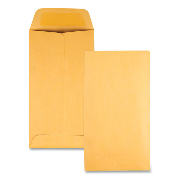 Kraft Coin and Small Parts Envelope, #7, Square Flap, Gummed Closure, 3.5 x 6.5, Brown Kraft, 500/Box [SKU: QUA50762]