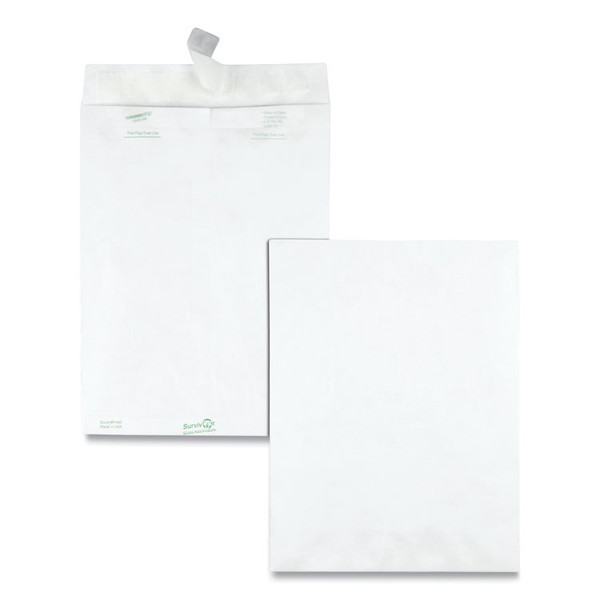 Lightweight 14 lb Tyvek Catalog Mailers, #10 1/2, Square Flap, Redi-Strip Adhesive Closure, 9 x 12, White, 100/Box [SKU: QUAR1460]