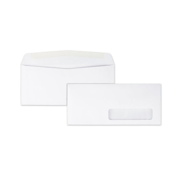 Address-Window Envelope, #10, Commercial Flap, Gummed Closure, 4.13 x 9.5, White, 500/Box [SKU: QUA21332]