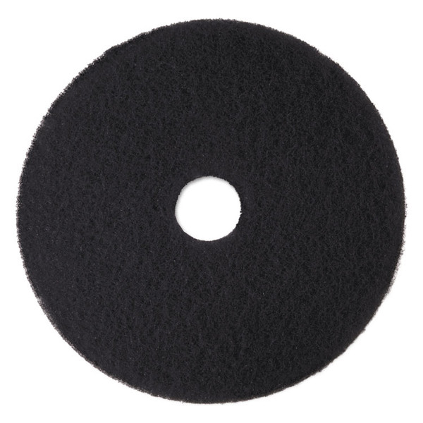 Low-Speed High Productivity Floor Pads 7300, 15" Diameter, Black, 5/Carton [SKU: MMM08273]