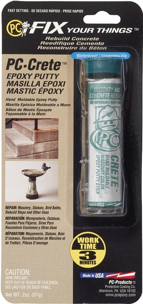 PROTECTIVE COATING PC-CRETE 025581 Epoxy Putty, Off-White, Solid, 2 oz Cylinder [SKU: ORG6779573]